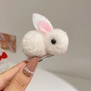 [10372] JR-A004 Jepit Rambut Kelinci Rabbit Hair Accessories - Jepit Rambut Versi Klip Untuk Anak Perempuan (JR-A004-White (Big))