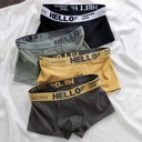 [10381] P-CD006 Boxer Celana Dalam Pria Dewasa Fashion Men Hello On Me Cook High Quality Remaja Jumbo Bahan Katun Lembut (P-CD006-P-Black 3XL)