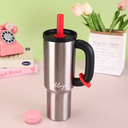 [10406] BM-S002 Botol Minum Tumbler Stainless Steel Lucu Viral Tahan Panas dan Dingin 1200 ML (BM-S002-Black)