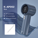 [10396] K-AP002 Kipas Angin Genggam Portabel Turbo Dengan 100 Level Power Digital Display Adjustable Turbo Rechargeable Type C (K-AP002-Blue)