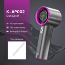 [10397] K-AP002 Kipas Angin Genggam Portabel Turbo Dengan 100 Level Power Digital Display Adjustable Turbo Rechargeable Type C (K-AP002-Gun Color)