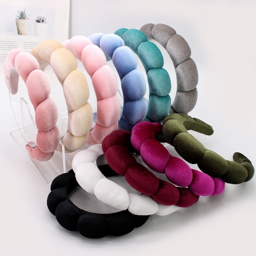 BD-A001 Bando Shell Busa Tebal Jumbo Fluffy Empuk Polos Bandana Cloud Style Gaya Korea Fashion Head Band Aksesoris Rambut Wanita